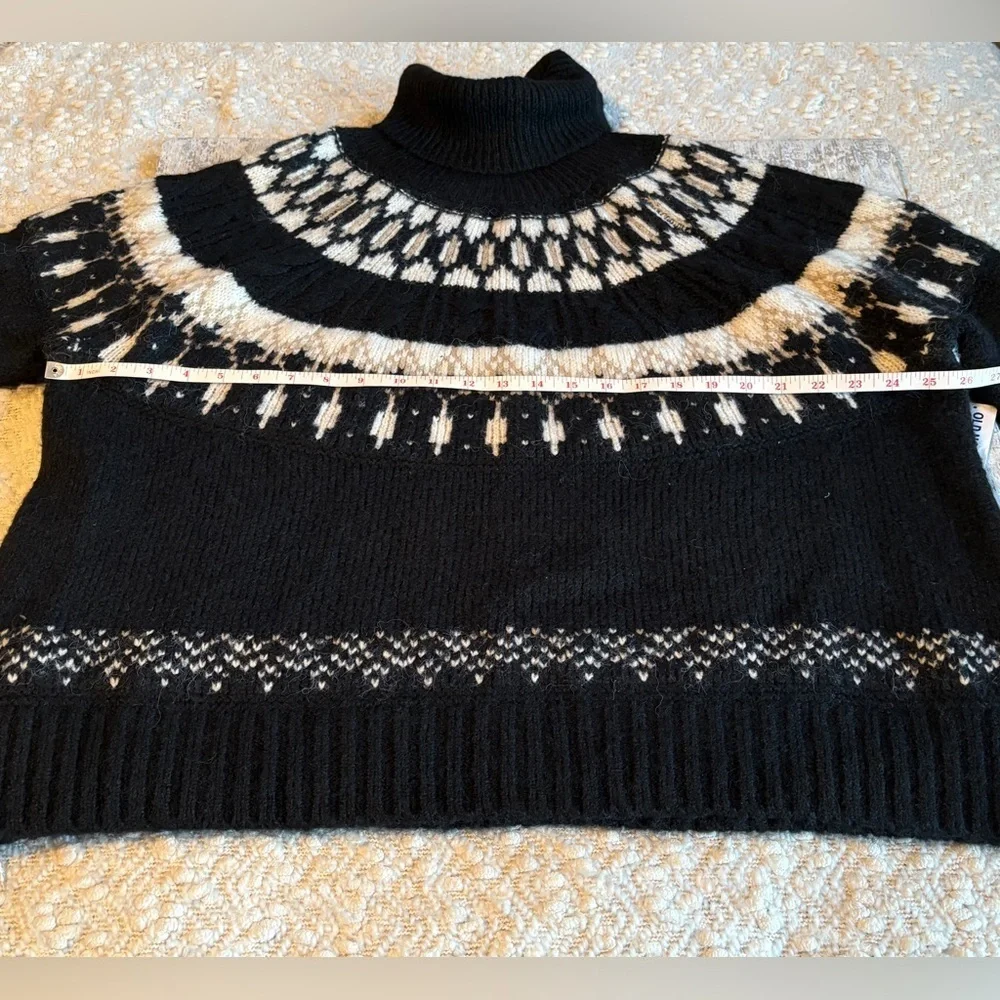 NEW w/TAGS Old Navy Black White Fair Isle Sweater Women's Plus Size 2X